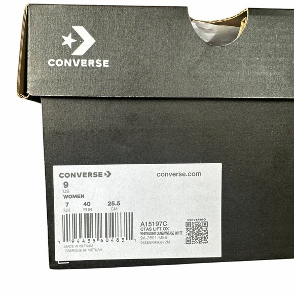 ⭐Converse Chuck Taylor Platform Pearls Lace 9 Women Shoes Party Sneaker A15197C - Picture 8 of 15